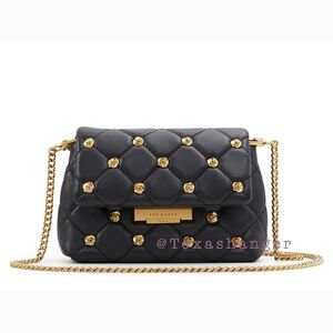 NWT Ted Baker Ginn Leather Crossbody Bag Black